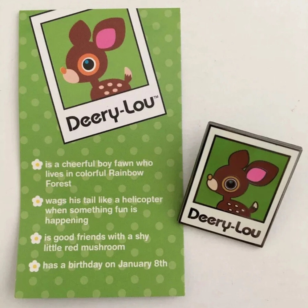 New Sanrio Friend of the Month Pin Deery Lou January 2018 Story Card Limited Ed